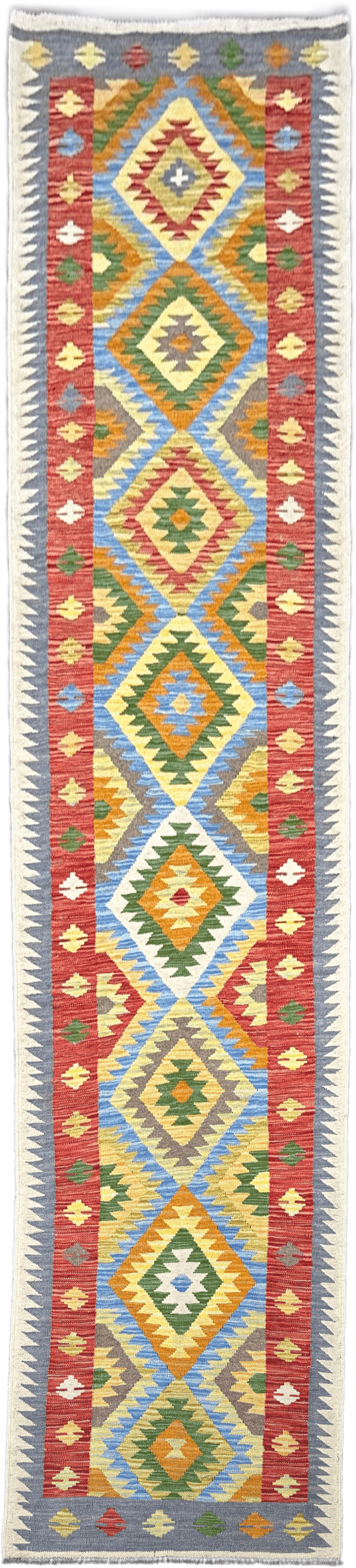 Chobi Kilim Rug - 396 cm x 90 cm