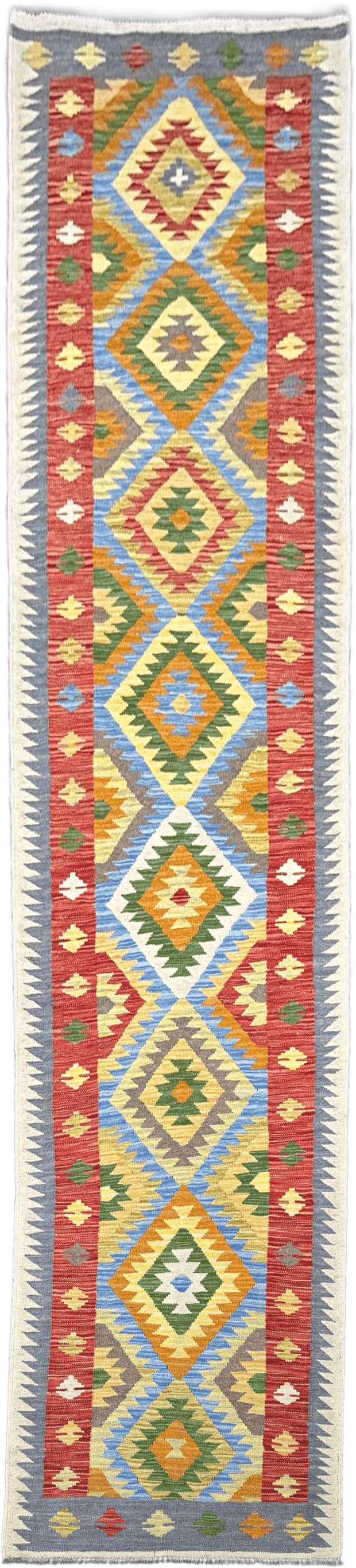 Chobi Kilim Rug - 396 cm x 90 cm
