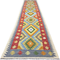 Chobi Kilim Rug - 396 cm x 90 cm