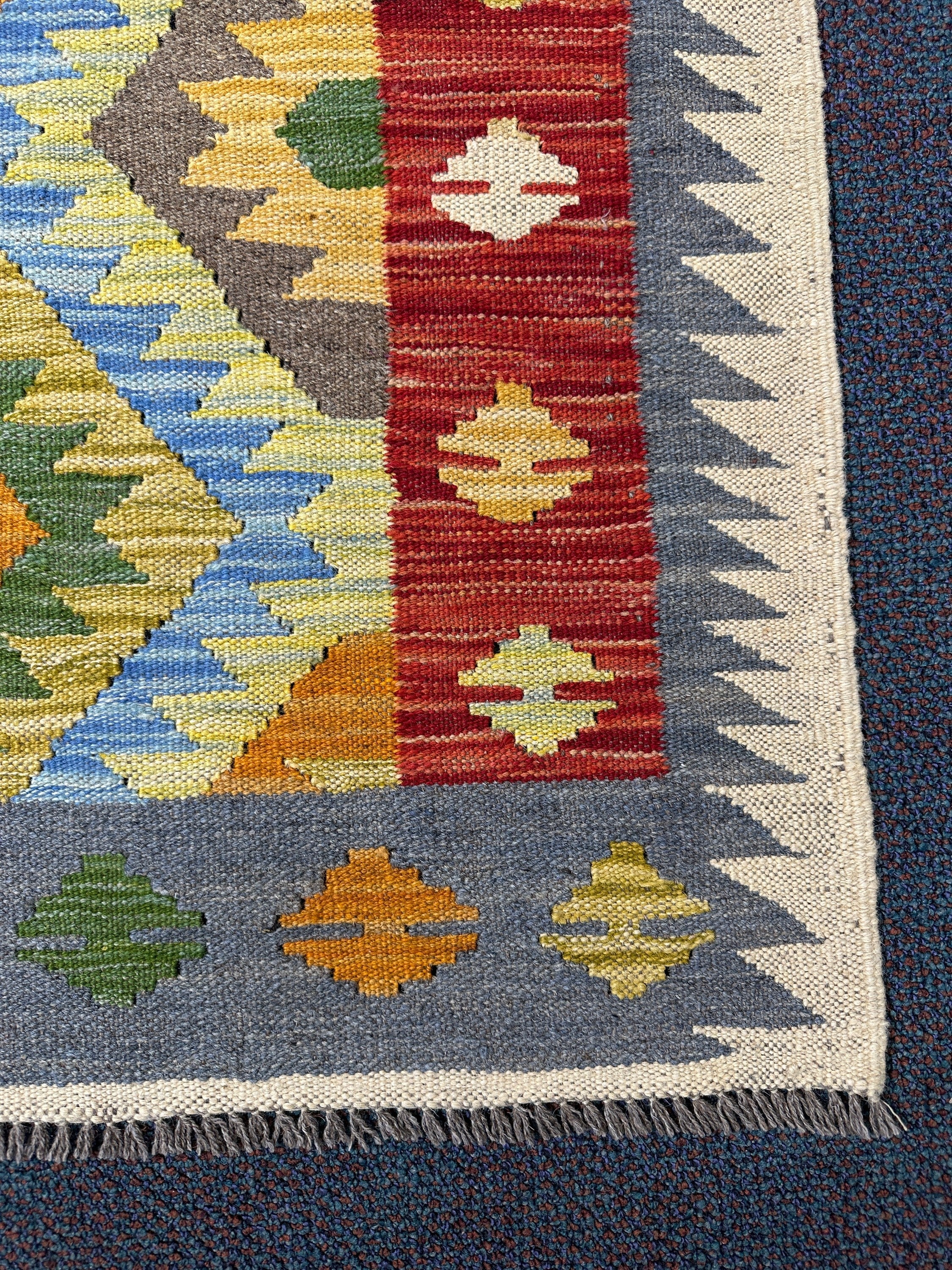 Chobi Kilim Rug - 396 cm x 90 cm