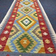 Chobi Kilim Rug - 396 cm x 90 cm