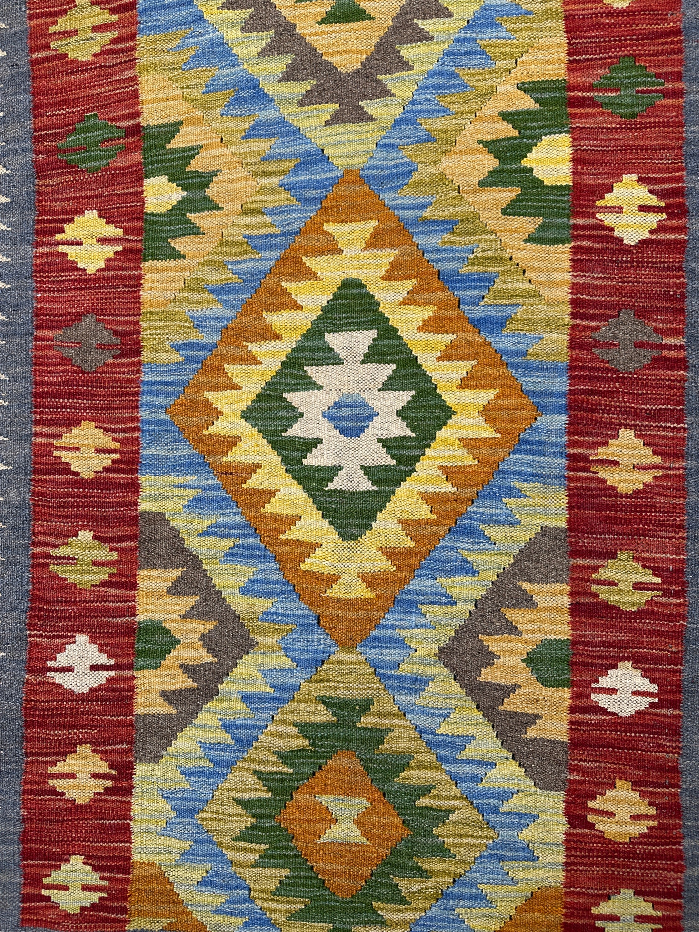 Chobi Kilim Rug - 396 cm x 90 cm