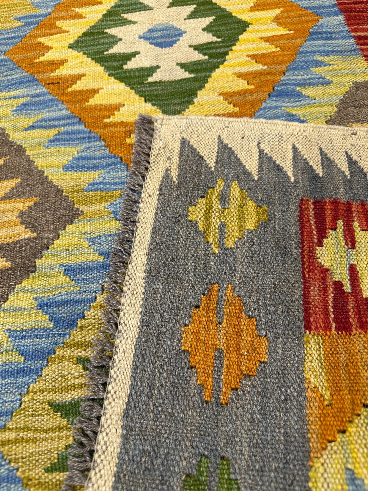 Chobi Kilim Rug - 396 cm x 90 cm