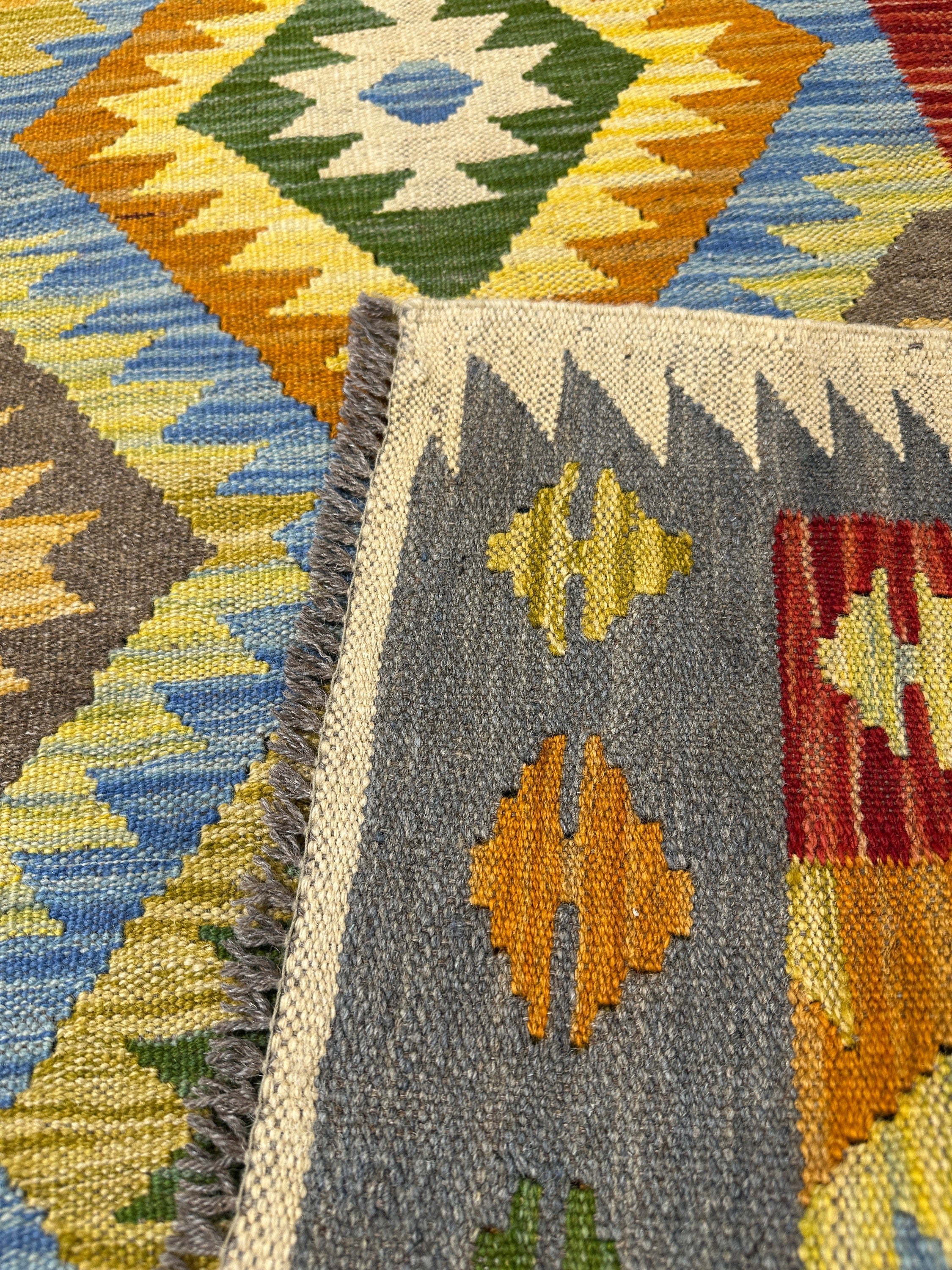 Chobi Kilim Rug - 396 cm x 90 cm