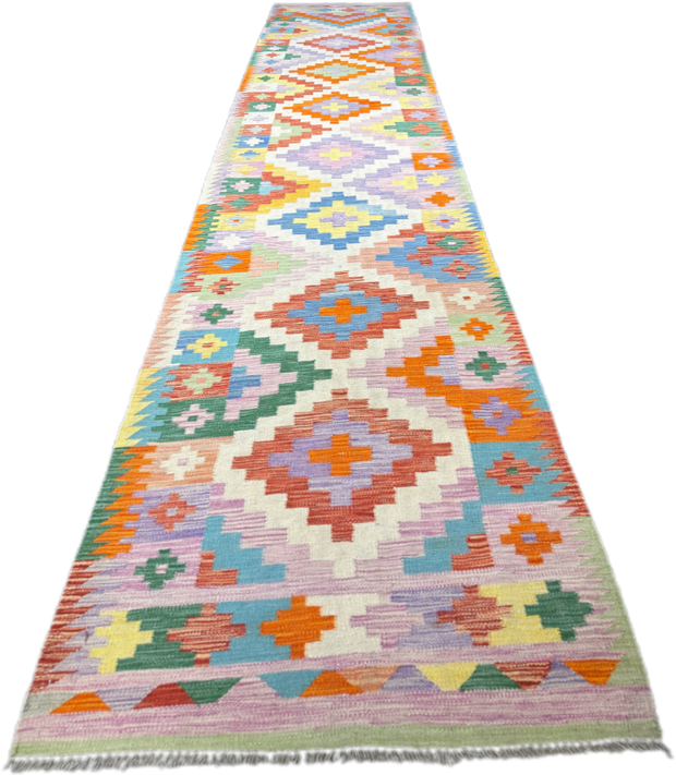 Chobi Kilim Rug - 496 cm x 96 cm