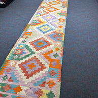 Chobi Kilim Rug - 496 cm x 96 cm