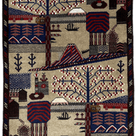 Baluchi Picture Rug - 130 cm x 87 cm
