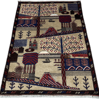 Baluchi Picture Rug - 130 cm x 87 cm