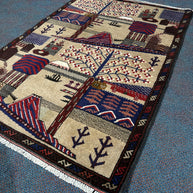 Baluchi Picture Rug - 130 cm x 87 cm
