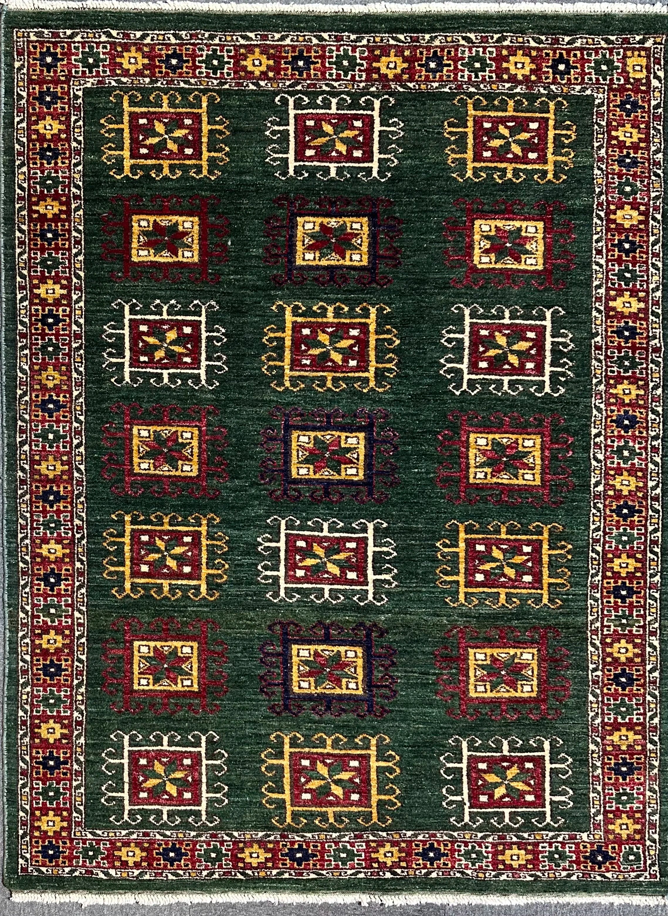 Handmade Afghan Chobi Rug 100% Natural Dye