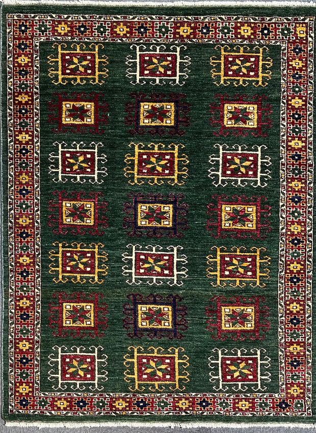 Handmade Afghan Chobi Rug 100% Natural Dye