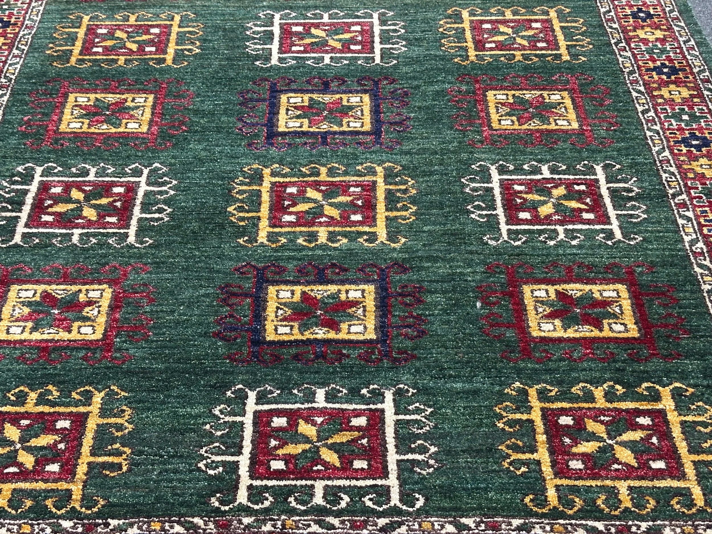 Handmade Afghan Chobi Rug 100% Natural Dye