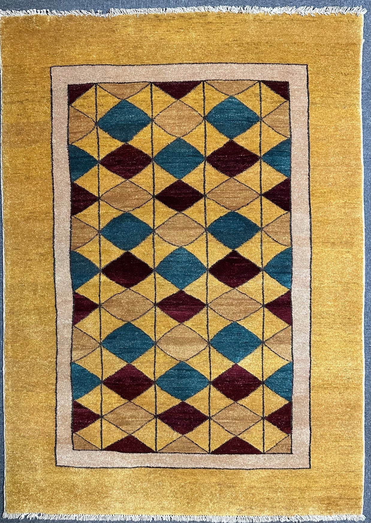 Afghan Modern Handmade Wool rug 100% Natural Dye