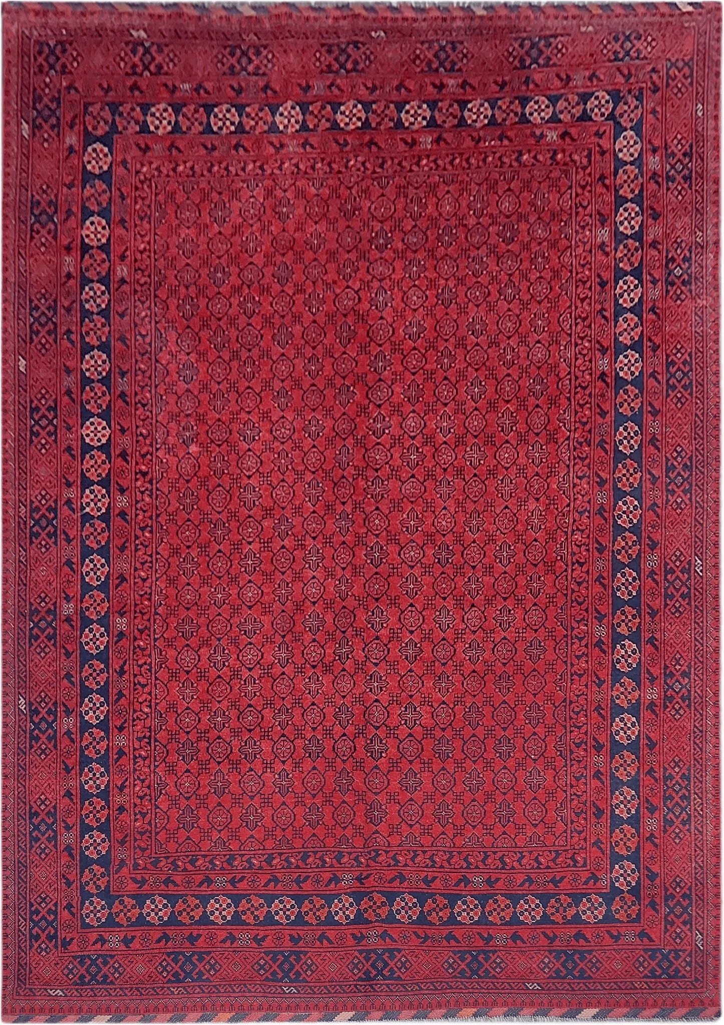 Tribal Khal Mohammedi Afghan Hand Knotted wool rug 235x175cm