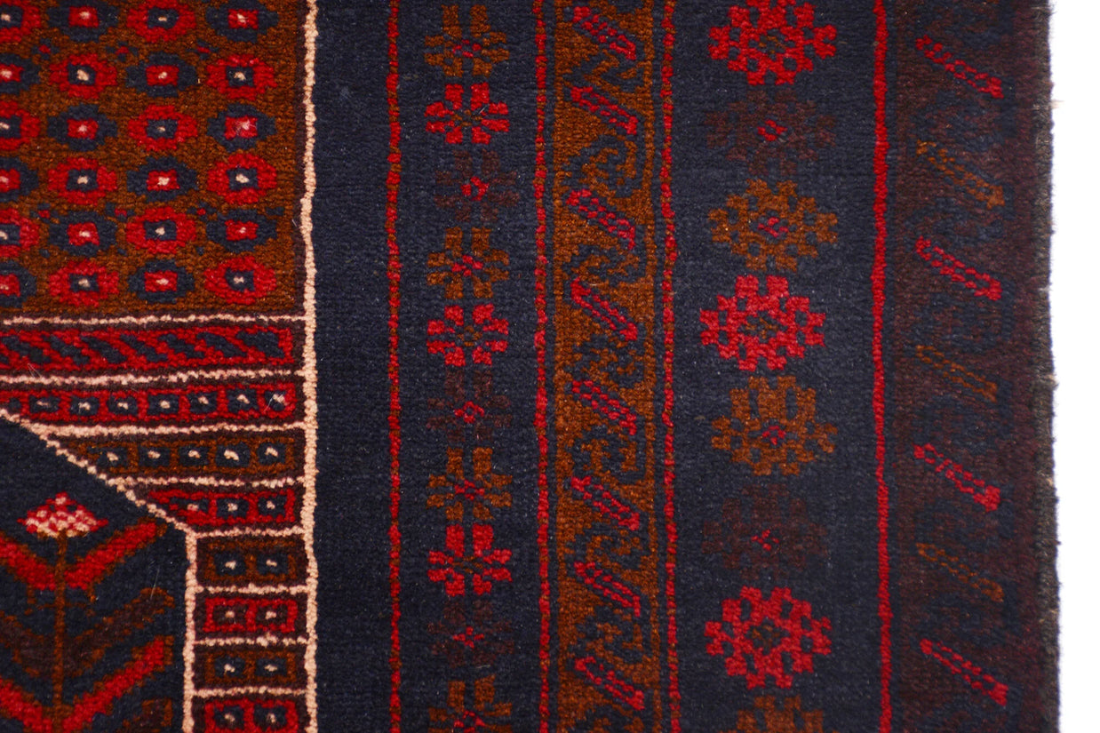 194cm x 106cm Afghan  Hand Knotted Pure wool pile area rug