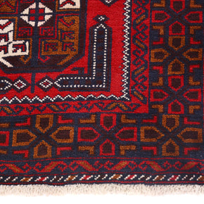 195cm x 114cm Afghan Baluchi area rug hand knotted pure wool pile