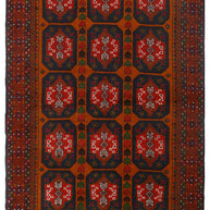Afghan Baluchi rug Pure wool pile hand woven area rug 191cm x 124cm