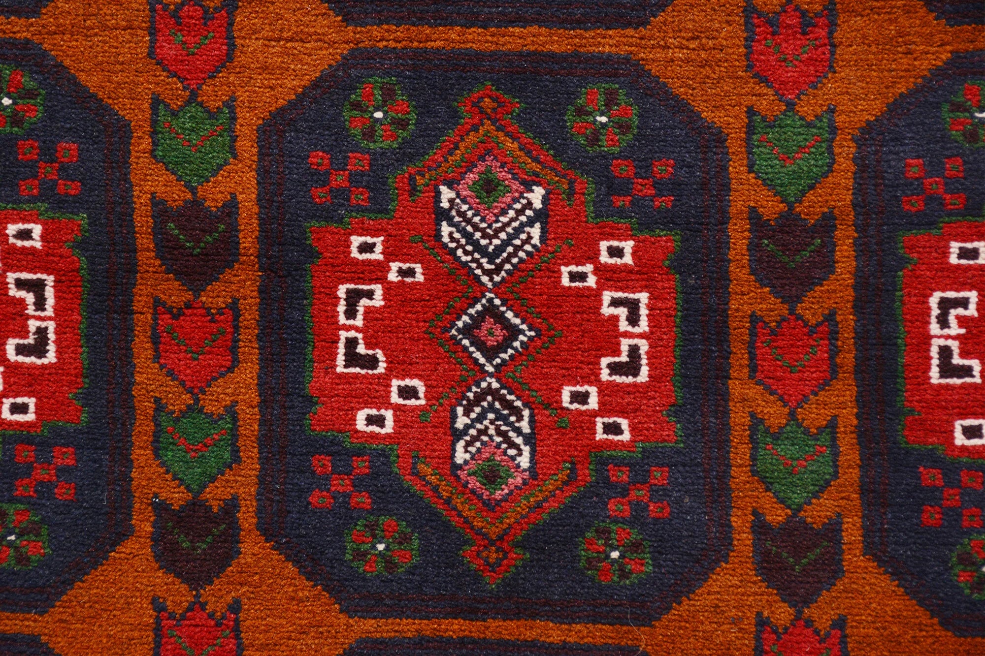 Afghan Baluchi rug Pure wool pile hand woven area rug 191cm x 124cm