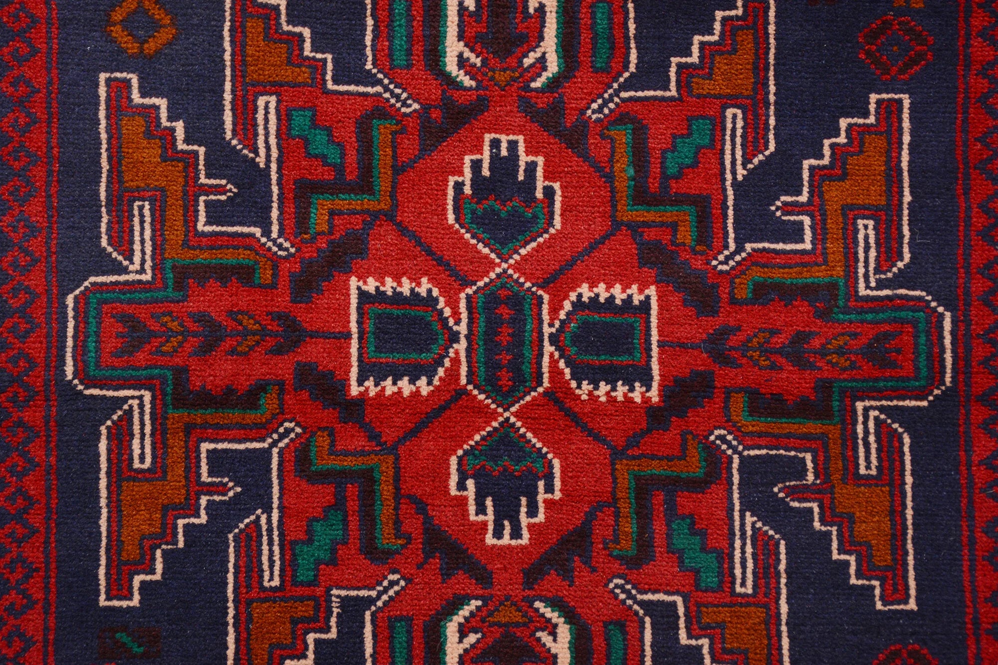 Afghan Baluchi rug 202cm x 116cm Hand Knotted Pure wool pile area rug