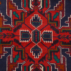 Afghan Baluchi rug 202cm x 116cm Hand Knotted Pure wool pile area rug