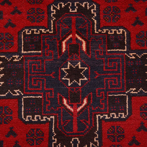 Afghan Baluchi Area rug Hand Knotted Pure wool pile rug 203cm x 114cm