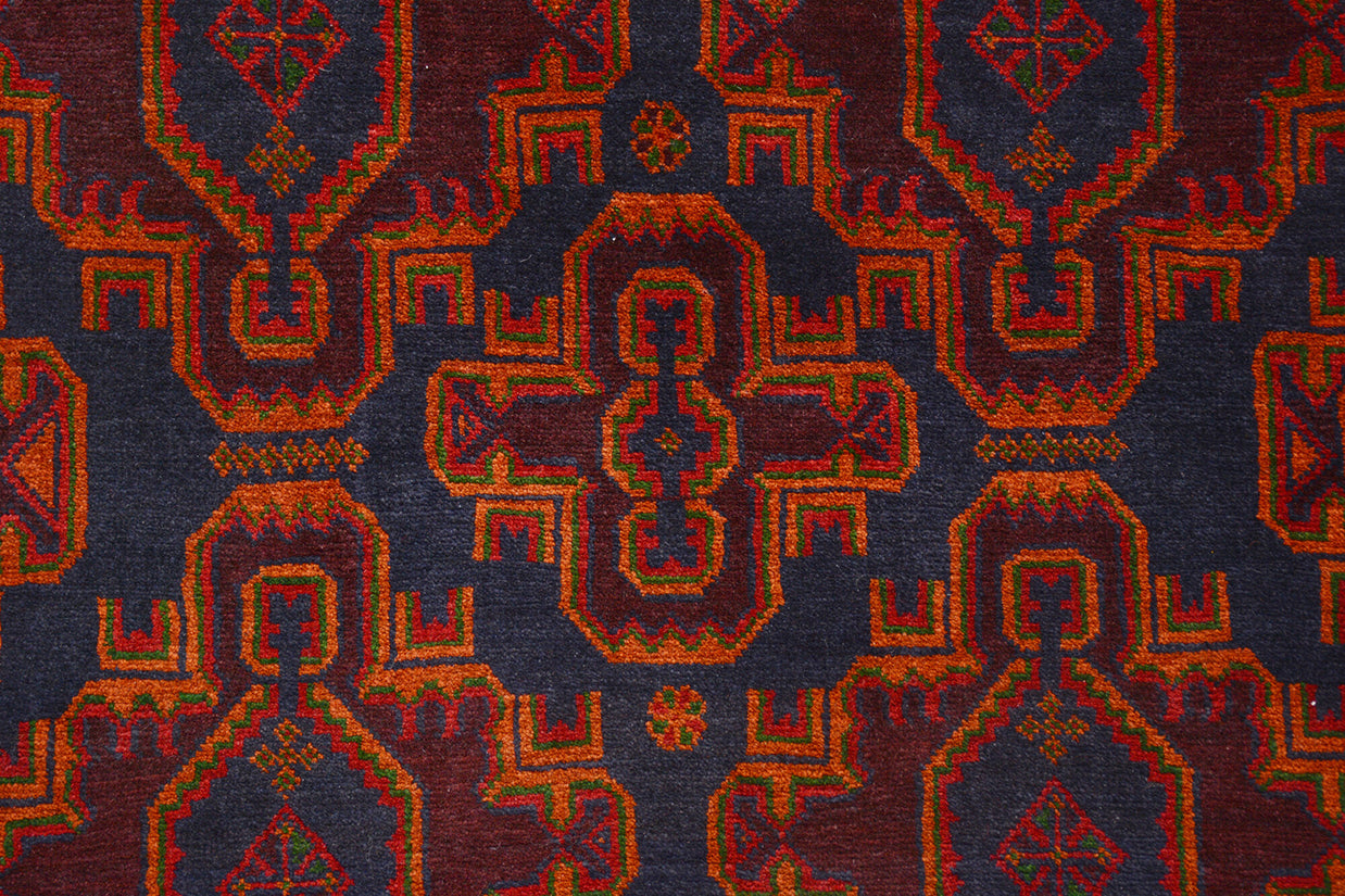 180cm x 125cm Afghan Baluchi rug Hand Knotted Pure wool pile area rug