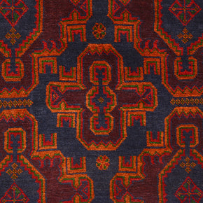 180cm x 125cm Afghan Baluchi rug Hand Knotted Pure wool pile area rug