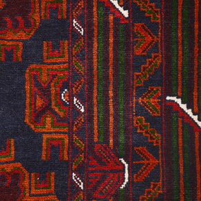 180cm x 125cm Afghan Baluchi rug Hand Knotted Pure wool pile area rug