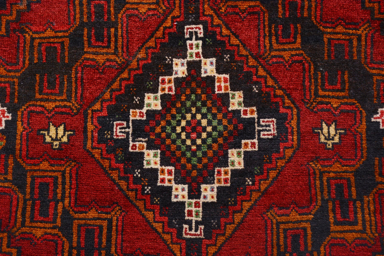 199cm x 111cm Afghan Baluchi area rug pure wool pile rug