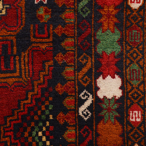 199cm x 111cm Afghan Baluchi area rug pure wool pile rug