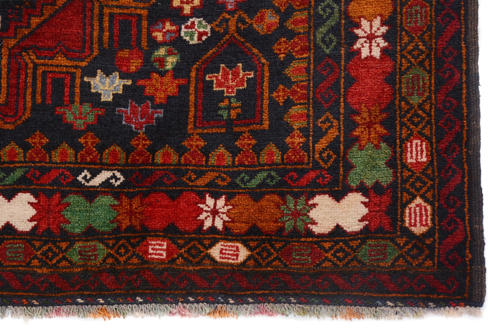 199cm x 111cm Afghan Baluchi area rug pure wool pile rug