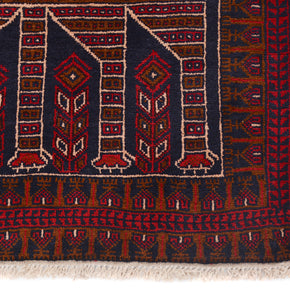 178cm x 120cm Afghan Baluchi pure wool pile rug hand knotted area rug