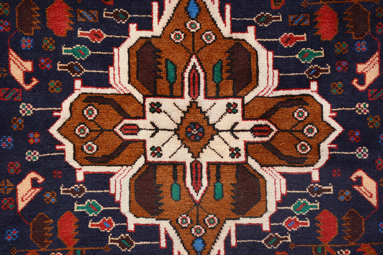 215cm x 114cm Afghan Baluchi rug Hand Knotted Pure wool pile area rug