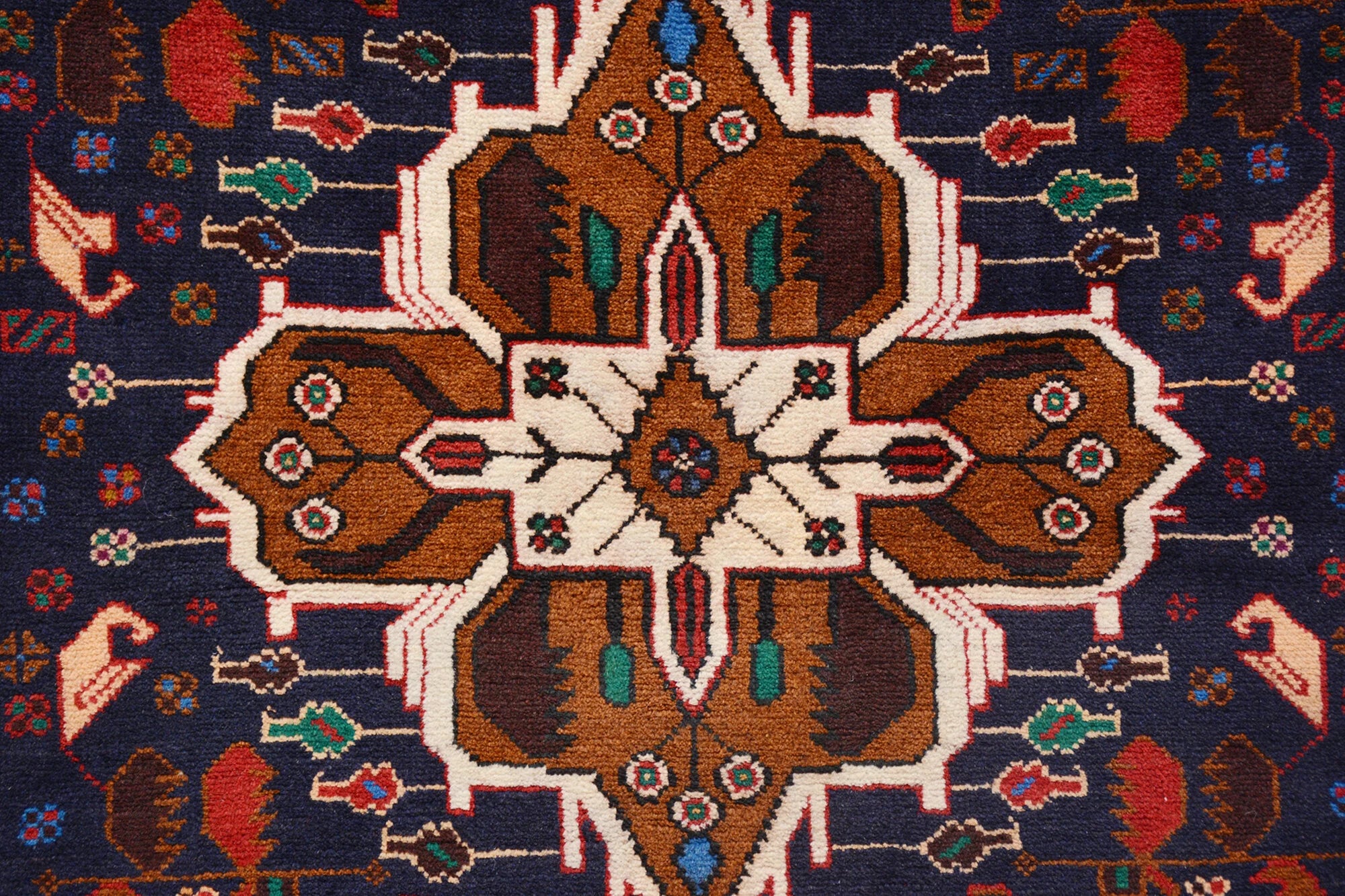 215cm x 114cm Afghan Baluchi rug Hand Knotted Pure wool pile area rug