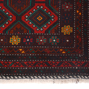 Afghan Baluchi rug Hand Knotted pure wool pile area rug 191cm x 115cm