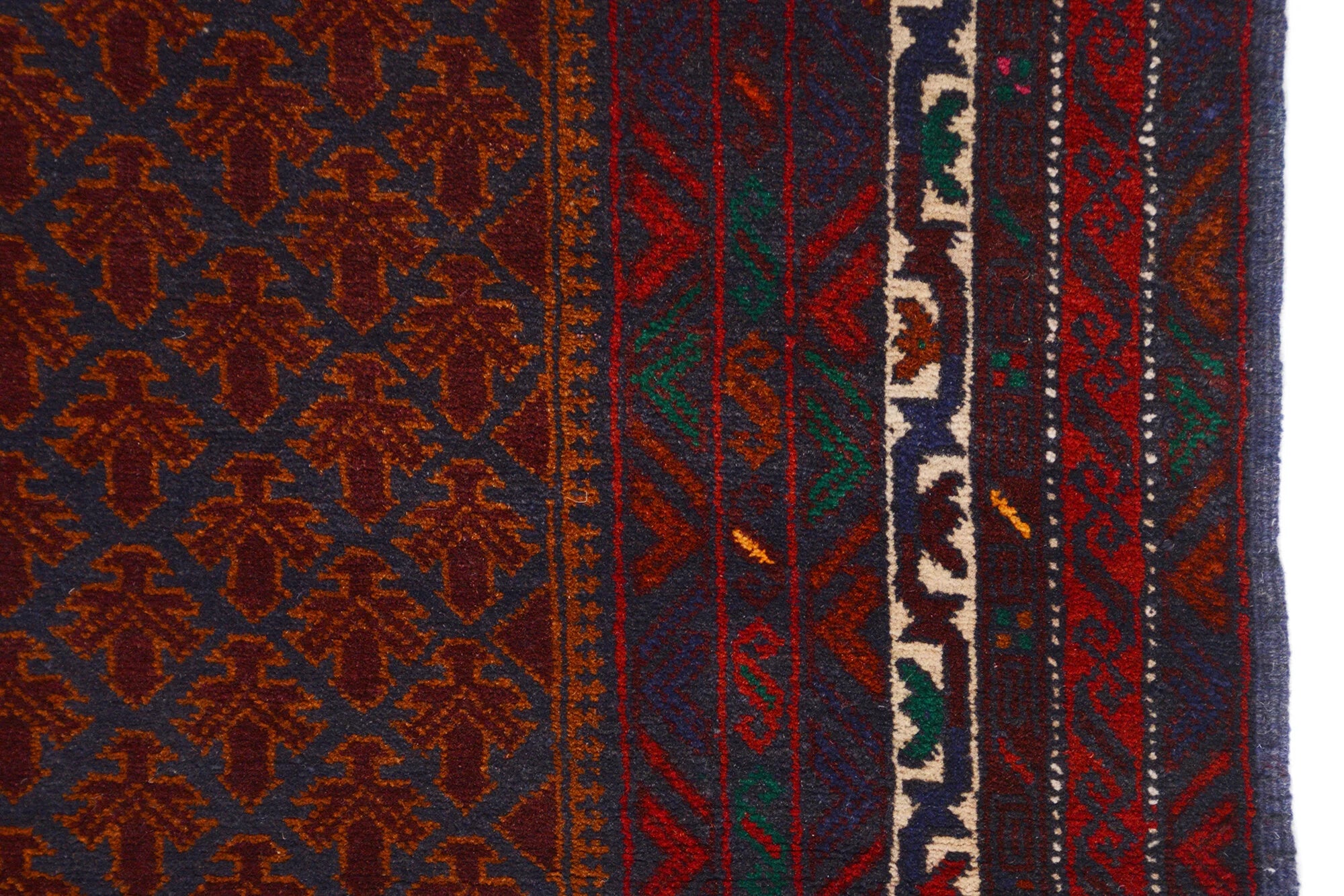 Afghan Hand Knotted Pure pile Baluchi 189cm x 118cm