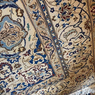 Persian Nain rug pure wool pile silk highlights hand knotted 306cm x 215cm