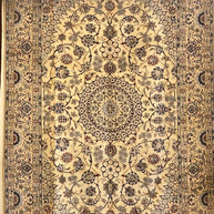 Persian Nain rug hand knotted Silk and wool pile area rug 300cm x 200cm
