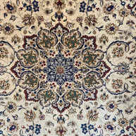 Persian Nain rug pure wool pile silk highlights hand knotted 306cm x 215cm