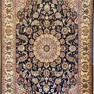 Persian Nain rug wool and silk area rug hand knotted 299cm x 189cm