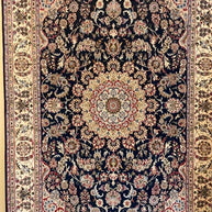 Persian Nain rug wool and silk area rug hand knotted 299cm x 189cm