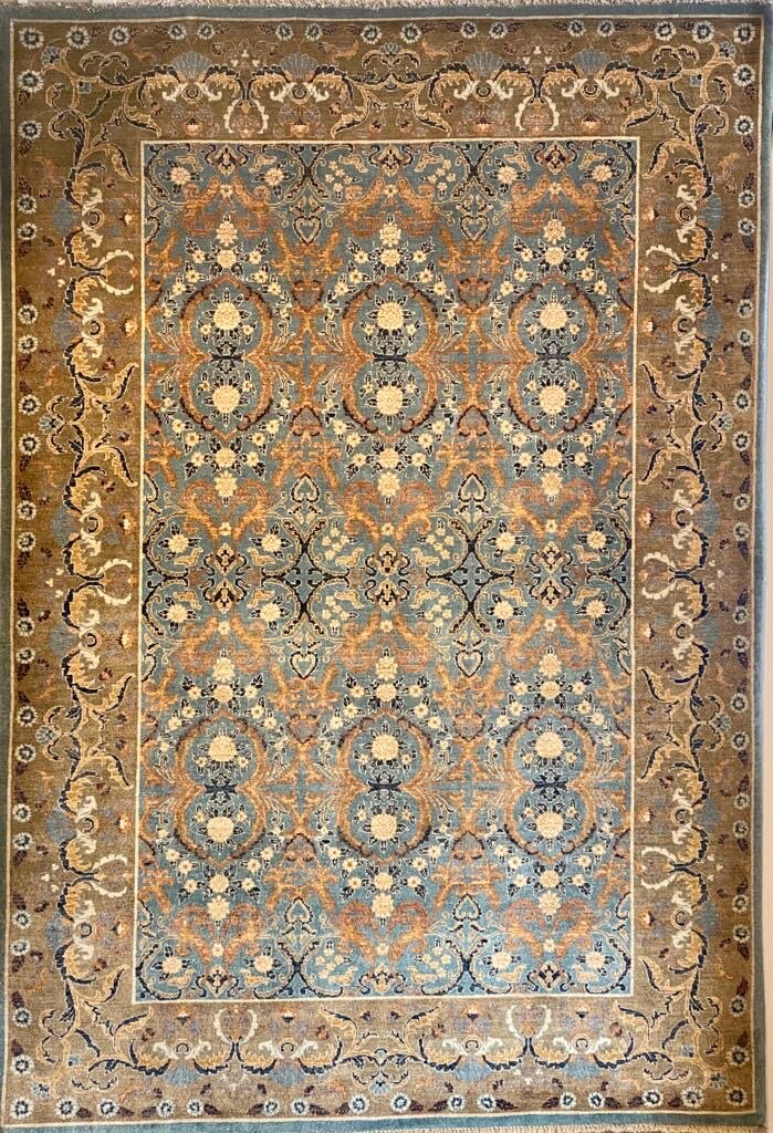 Persian Ziegler area rug hand knotted pure wool pile rug 275cm x 188cm