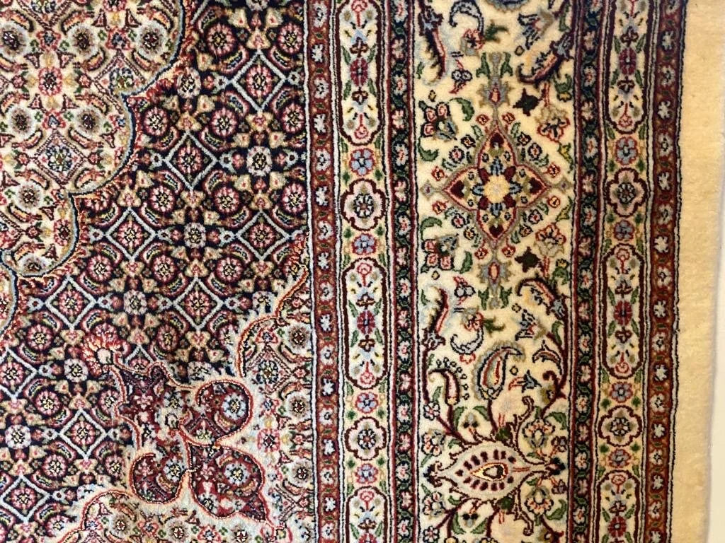 Persian Mud Pure wool pile silk highlights hand knotted 300cm x 200cm