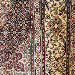 Persian Mud Pure wool pile silk highlights hand knotted 300cm x 200cm
